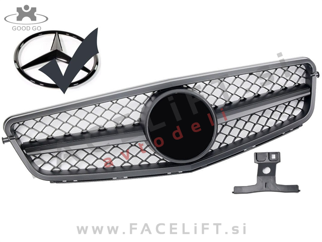 Mercedes C S204 W204 07-14 maska črna (mat) Mercedes C S204 W204 07-14 maska črna (mat)