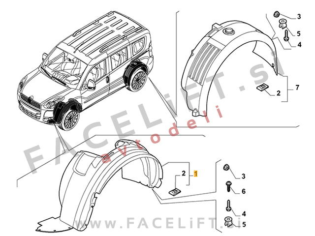 Opel Combo D 11-18 sprednji kolotek levi