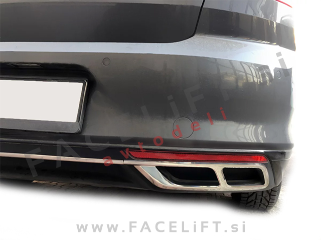 VW Passat B8 19- okrasni nastavki za izpuh kromirani (sijaj)
