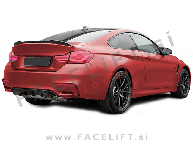 BMW 4 Coupe F32 13-21 spojler za prtljažnik črni (sijaj)