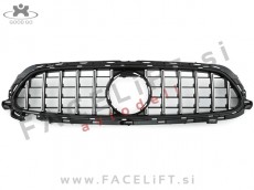 Mercedes E A238 C238 S213 W213 AMG Line 20- maska GT izgled črna kromirana (sijaj)