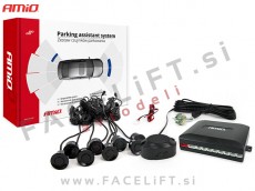 Parkirni senzorji PDC z piskačem 8x senzor črni 12V