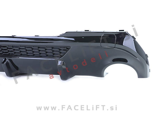 BMW 1 F40 M 19- difuzor M-Performance izgled črni (sijaj)