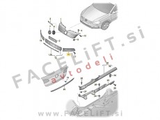 VW Passat B7 10-14 mreža sprednjega odbijača leva VW Passat B7 10-14 mreža sprednjega odbijača leva
