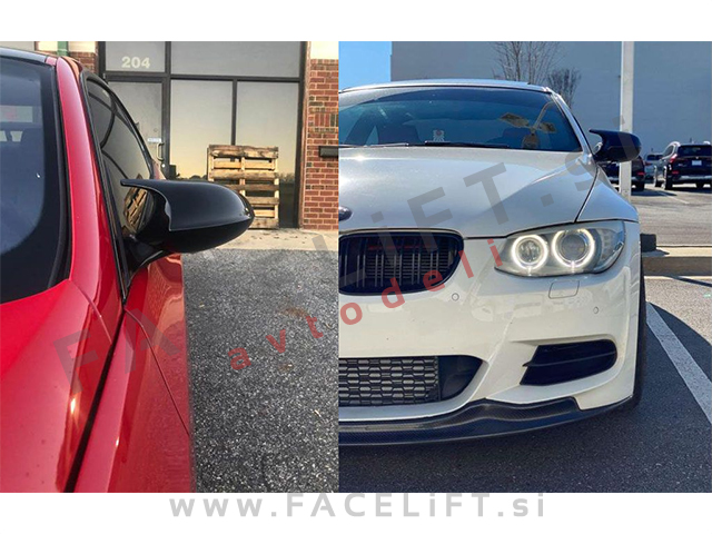BMW 1 E81 E82 E87 E88 04-11 pokrovi ogledal M izgled črni (sijaj)