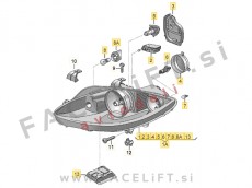 Seat Leon 1P 09-12 žaromet desni Seat Leon 1P 09-12 žaromet desni