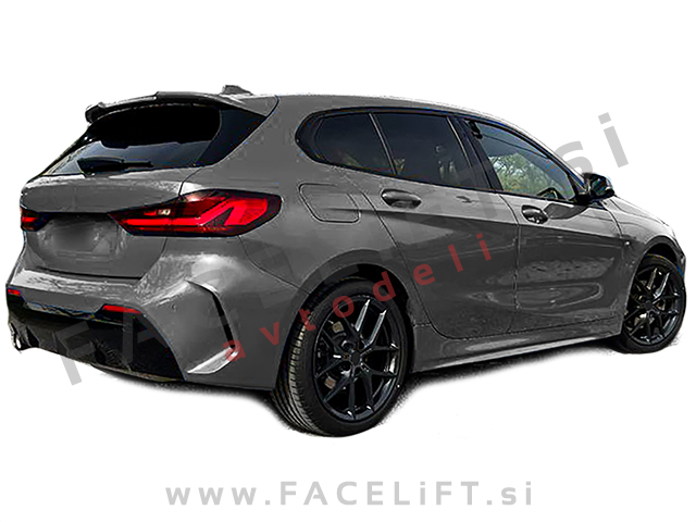 BMW 1 F40 M 19- strešni spojler črni (mat)