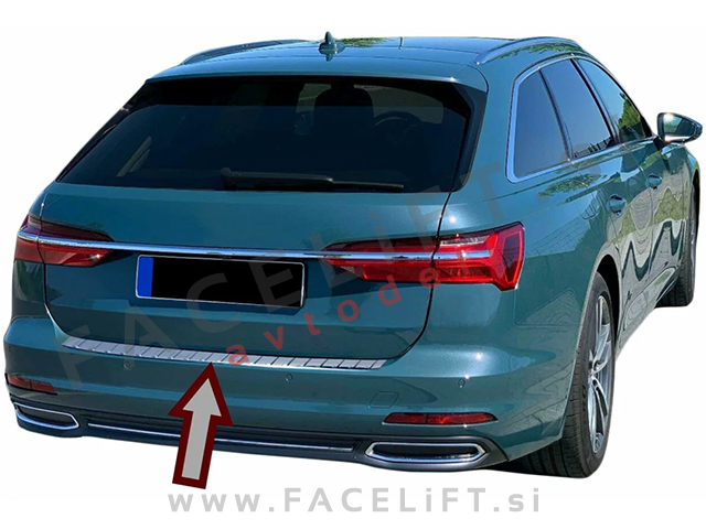 Audi A6 C8 Karavan 18- zaščita zadnjega odbijača kromirana (sijaj)