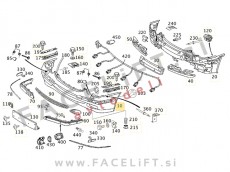 Mercedes C W203 04-07 sprednji odbijač Mercedes C W203 04-07 sprednji odbijač