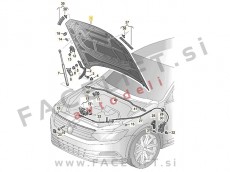 VW Passat B8 14-19 pokrov motorja