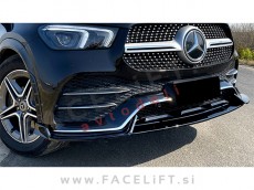 Mercedes GLE C167 V167 AMG Line 19-23 podaljšek sprednjega odbijača črni (sijaj)