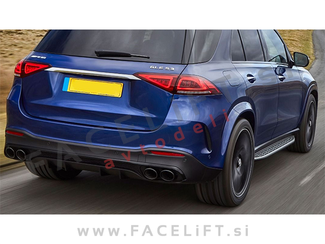 Mercedes GLE SUV V167 AMG Line 19- difuzor z nastavki za izpuh AMG 53 izgled Mercedes GLE SUV V167 AMG Line 19- difuzor z nastavki za izpuh AMG 53 izgled