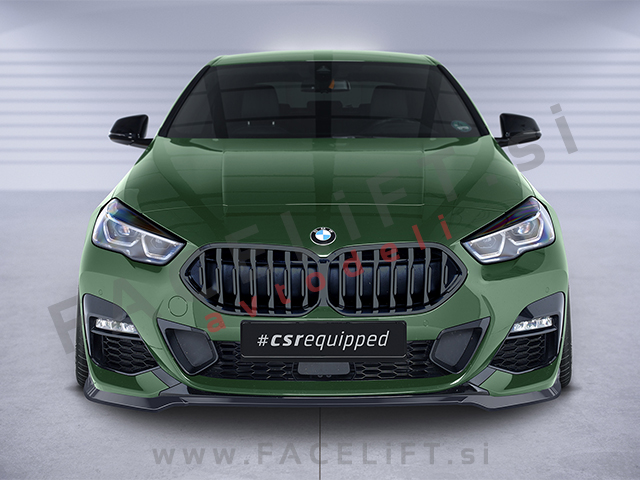 BMW 2 Gran Coupe F44 M 20- podaljšek sprednjega odbijača črni (mat)