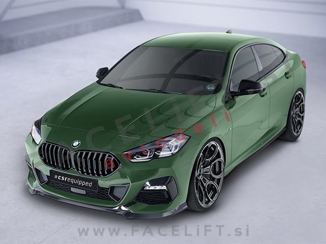 BMW 2 Gran Coupe F44 M 20- podaljšek sprednjega odbijača karbon (sijaj)