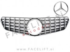 Mercedes E Cabriolet Coupe A207 C207 09-13 maska črna kromirana (sijaj)