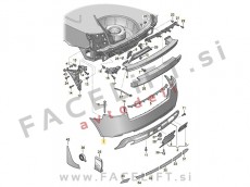 Audi A3 8P 08-12 zadnji odbijač