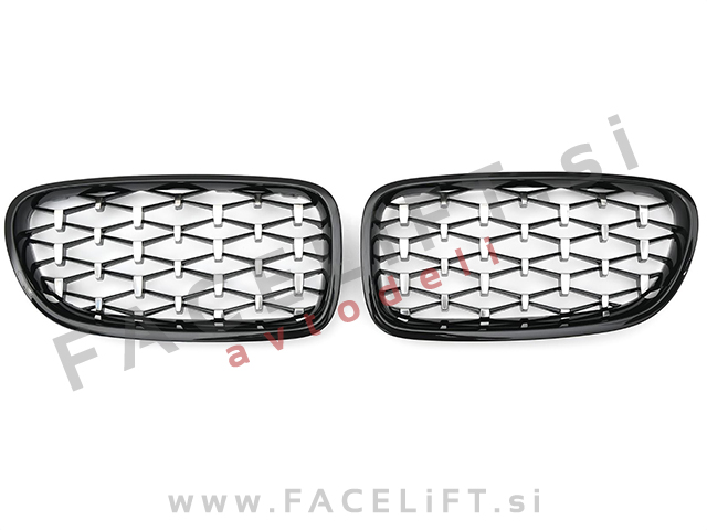 BMW 5 F10 F11 10-17 ledvičke črne kromirane (sijaj)