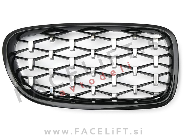 BMW 5 F10 F11 10-17 ledvičke črne kromirane (sijaj)