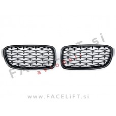 BMW 3 F30 F31 11-19 ledvičke črne (sijaj)