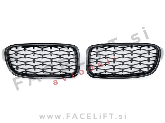BMW 3 F30 F31 11-19 ledvičke črne (sijaj)