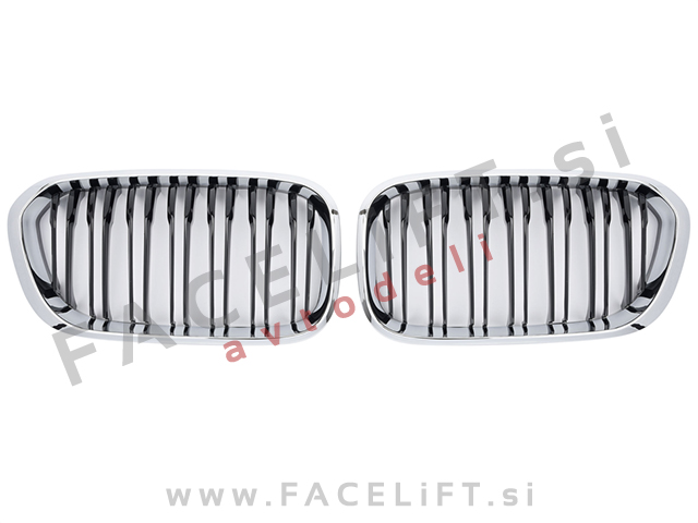BMW 1 F20 F21 LCI 15-19 ledvičke črne kromirane (sijaj)