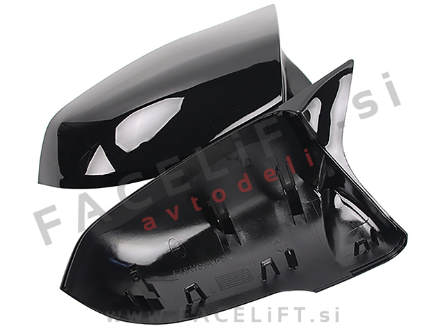 BMW 1 F40 19-24 pokrovi ogledal M izgled črni (sijaj)