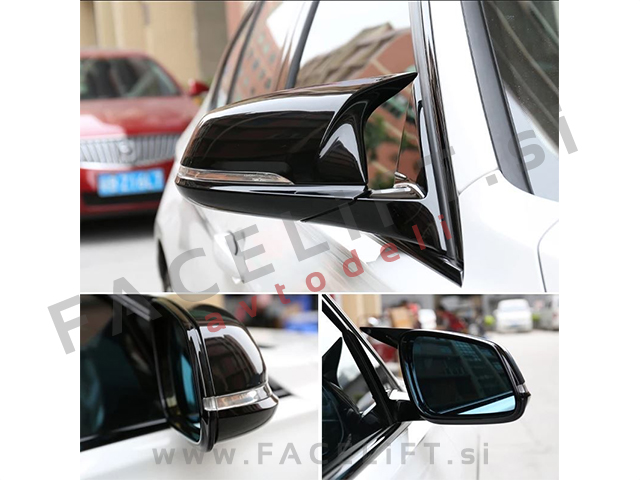 BMW 1 F40 19-24 pokrovi ogledal M izgled črni (sijaj)