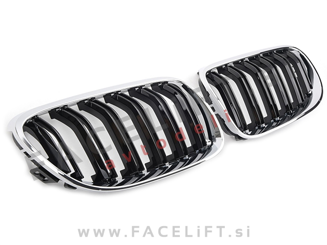 BMW 3 E92 E93 LCI 10-13 ledvičke črne kromirane (sijaj) BMW 3 E92 E93 LCI 10-13 ledvičke črne kromirane (sijaj)