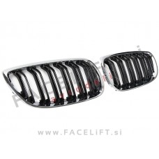 BMW 3 E92 E93 06-10 ledvičke črne kromirane (sijaj)