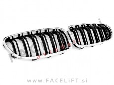 BMW 5 F10 F11 10-17 ledvičke črne kromirane (sijaj)