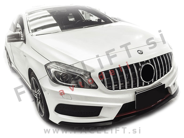 Mercedes A W176 12-15 maska črna kromirana sijaj
