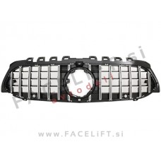 Mercedes A W177 18-22 maska z 360° kamero črna kromirana sijaj