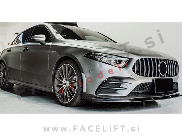 Mercedes A W177 18-22 maska z 360° kamero črna kromirana sijaj