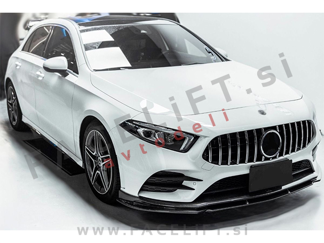 Mercedes A W177 18-22 maska brez 360° kamere črna kromirana sijaj