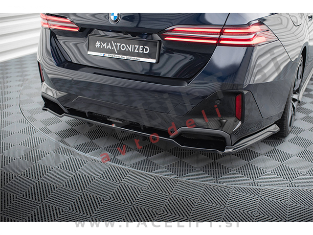 BMW 5 G60 M-Pack 23- podaljšek zadnjega odbijača črni sijaj