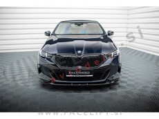 BMW 5 G60 M-Pack 23- podaljšek sprednjega odbijača črni sijaj