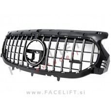 Mercedes GLA H247 20-23 maska črna kromirana sijaj