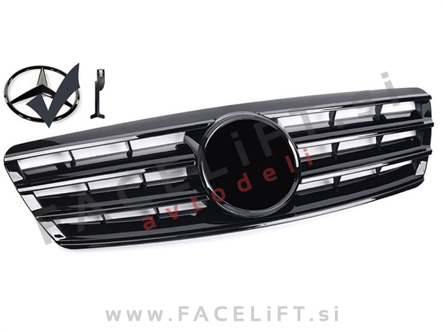 Mercedes C W203 00-07 maska črna sijaj Mercedes C W203 00-07 maska črna sijaj