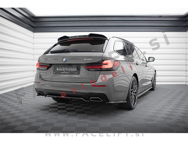 BMW 5 Karavan G31 17-23 strešni spojler črni sijaj