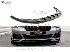 BMW 5 G30 LCI M-Pack 20-23 podaljšek sprednjega odbijača črni sijaj