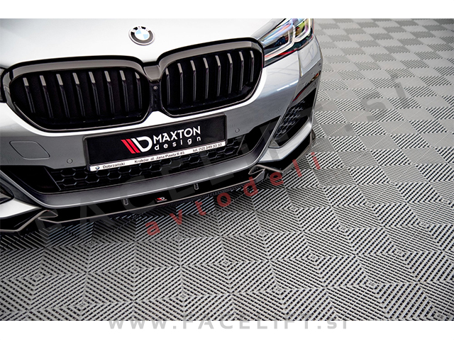 BMW 5 G30 LCI M-Pack 20-23 podaljšek sprednjega odbijača črni sijaj