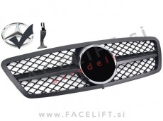 Mercedes C W203 00-07 maska črna mat