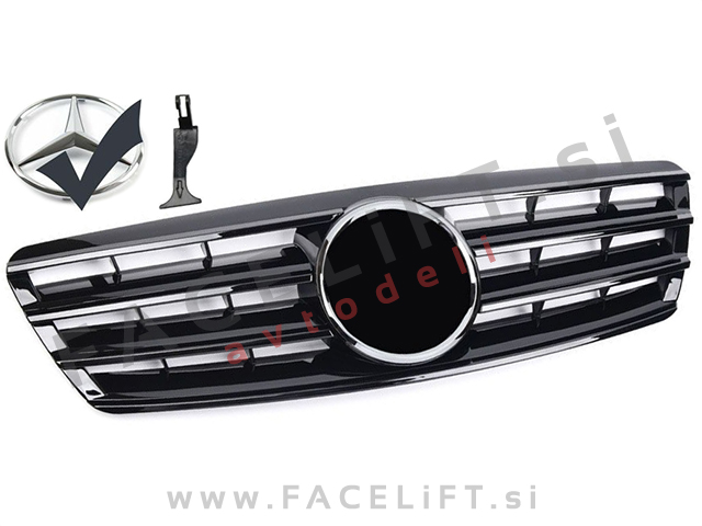 Mercedes C W203 00-07 maska črna sijaj