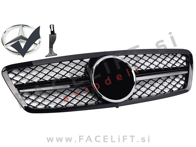Mercedes C W203 00-07 maska črna sijaj