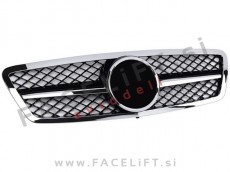Mercedes C W203 00-07 maska črna kromirana sijaj