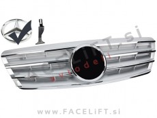 Mercedes C W203 00-07 maska srebrna kromirana sijaj Mercedes C W203 00-07 maska srebrna kromirana sijaj