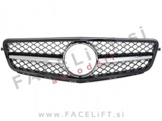 Mercedes C C204 S204 W204 07-14 maska črna kromirana (sijaj)