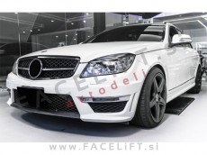 Mercedes C C204 S204 W204 07-14 maska črna kromirana (sijaj)