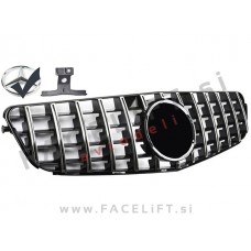 Mercedes C C204 S204 W204 07-14 maska črna kromirana (sijaj)