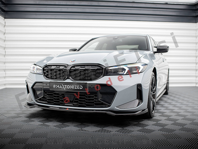 BMW 3 G20 G21 LCI M340i M-Pack 22- podaljšek sprednjega odbijača črni sijaj